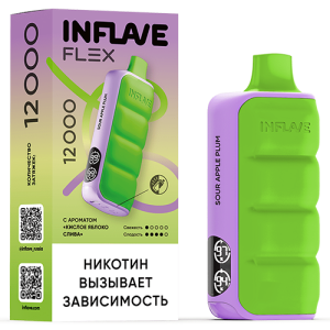 INFLAVE FLEX 12000 - Кислое Яблоко Слива
