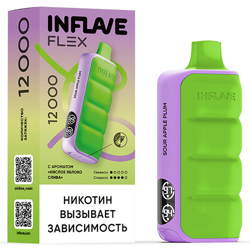 INFLAVE FLEX 12000 - Кислое Яблоко Слива