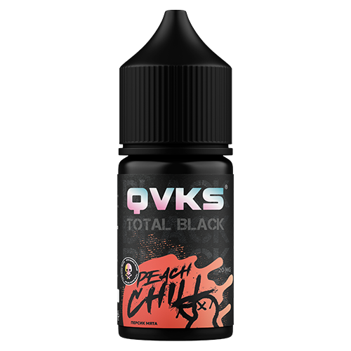 Ароматизатор QVKS Total Black - Персик Мята 13мл