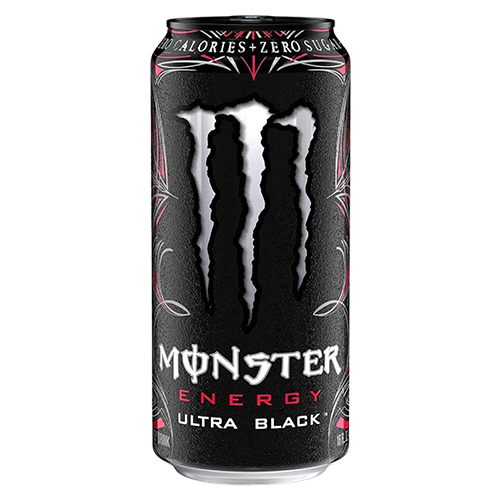 Энергетический напиток Monster Energy - Ultra Black (Zero Sugar) 500 мл (Черешня)