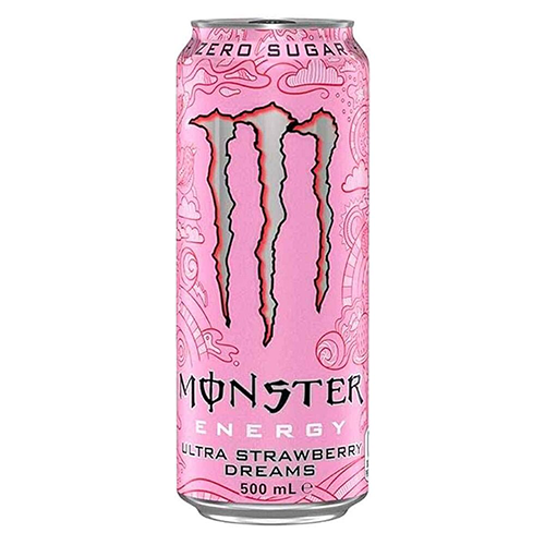 Энергетический напиток Monster Energy - Ultra Strawberry Dreams (Zero Sugar) 500 мл (Сладкая клубника)
